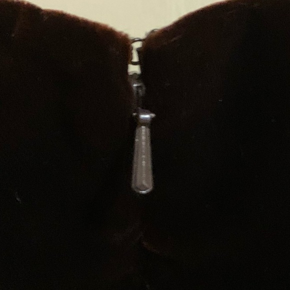 Oleg Cassini Black Tie Vintage Velvet Dark Brown Asymmetrical Dress. SZ 10 - Picture 8 of 10